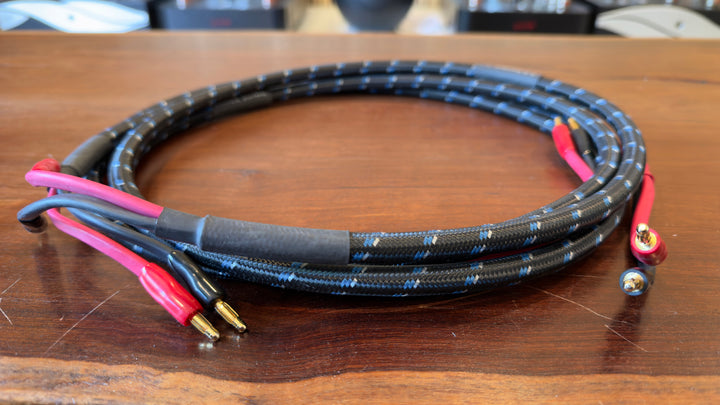 DH Labs Q-10 Silver Sonic Signature Speaker Cables 5ft with Box EXCELLENT