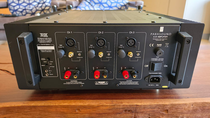 Parasound A 31 A-31 3-Channel Power Amplifier in Black w Box EXCELLENT
