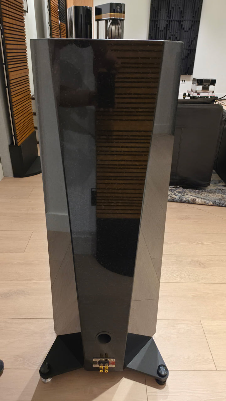 Acora Acoustics SRC-2 Full-Range Speakers in Nero Assoluto Black Granite w Crates EXCELLENT STORE DEMO