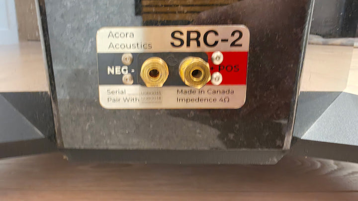 Acora Acoustics SRC-2 Full-Range Speakers in Nero Assoluto Black Granite w Crates EXCELLENT STORE DEMO