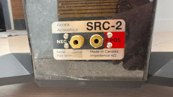 Acora Acoustics SRC-2 Full-Range Speakers in Nero Assoluto Black Granite w Crates EXCELLENT STORE DEMO