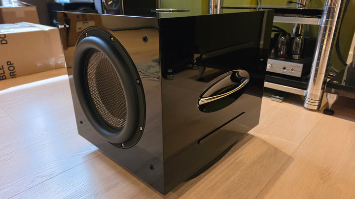 REL Acoustics Carbon Special Subwoofer in Gloss Black w Grill Serial 0516624 EXCELLENT