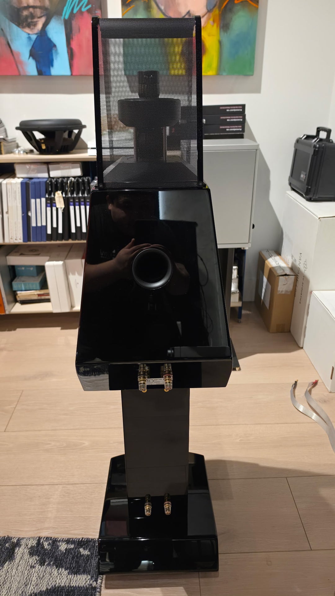 MBL Radialstrahler 120 Loudspeakers Speakers in Gloss Black EXCELLENT