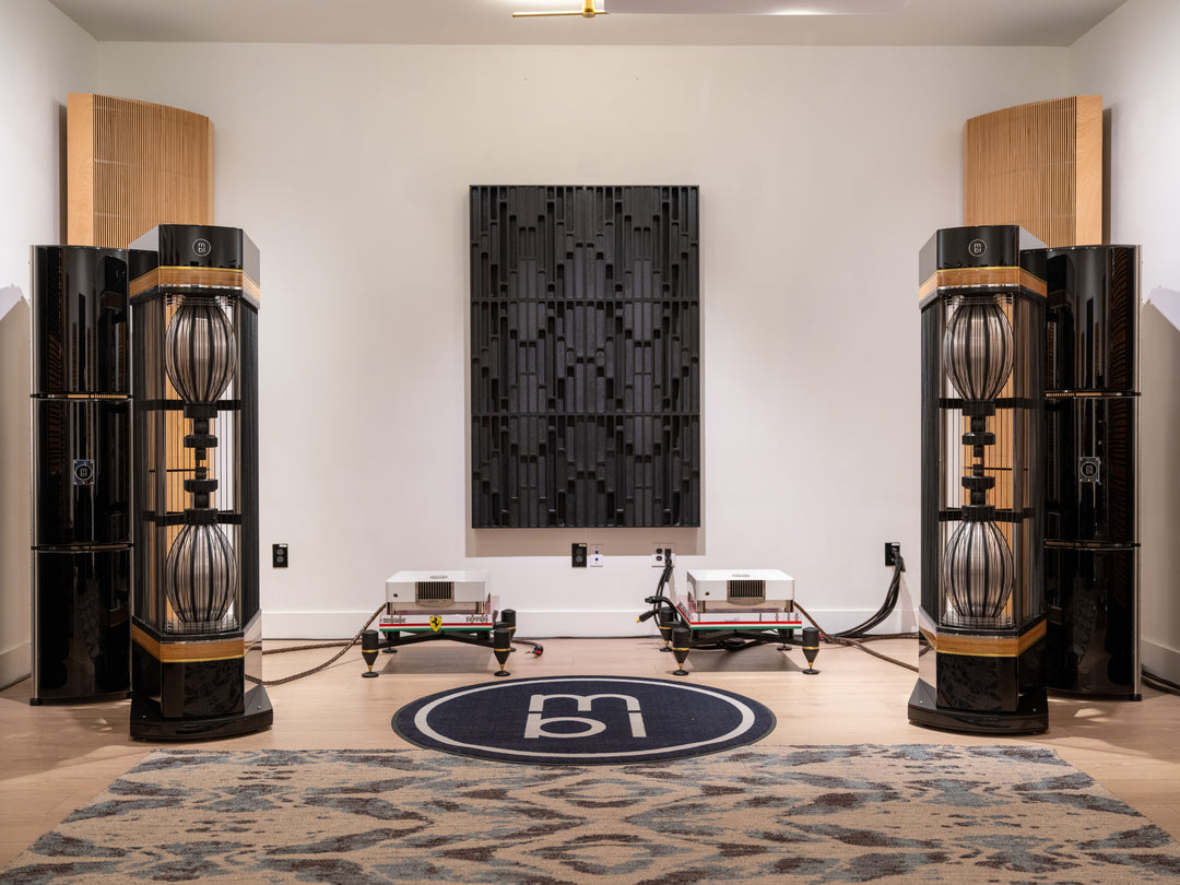 MBL Radialstrahler 101 X-Treme MKII Full-Range Speakers with Bass Towers in Gloss Black w Crates EXCELLENT STORE DEMO