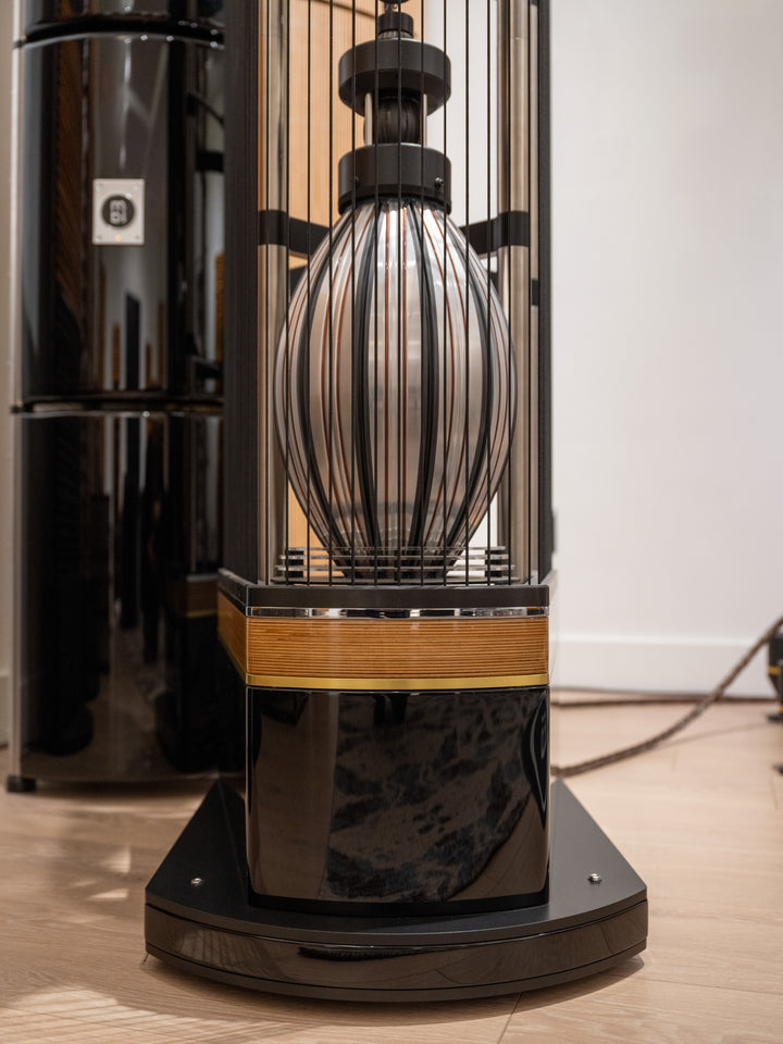 MBL Radialstrahler 101 X-Treme MKII Full-Range Speakers with Bass Towers in Gloss Black w Crates EXCELLENT STORE DEMO