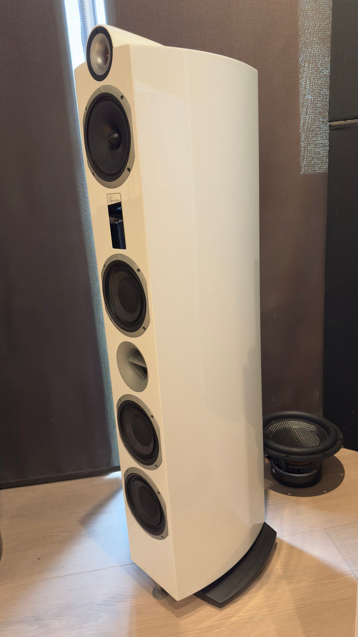 Triangle Signature Alpha Full Range Speakers in White EXCELLENT