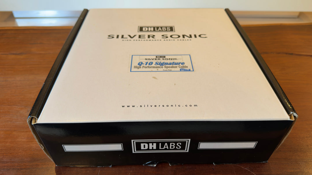 DH Labs Q-10 Silver Sonic Signature Speaker Cables 5ft with Box EXCELLENT
