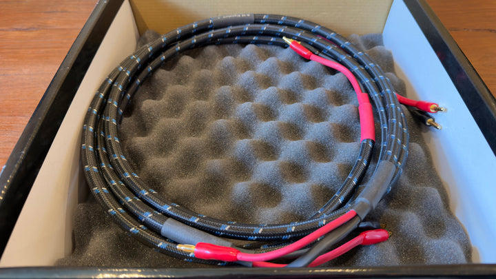 DH Labs Q-10 Silver Sonic Signature Speaker Cables 5ft with Box EXCELLENT