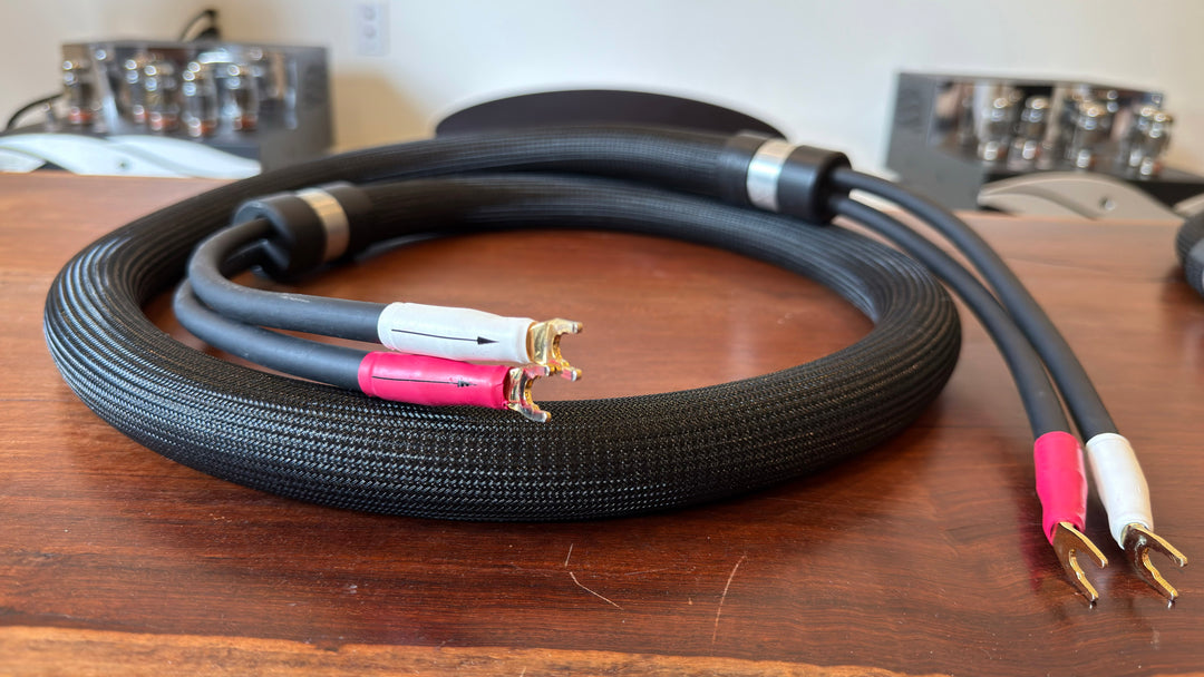 Shunyata Research Alpha 2.0M Speaker Cables with Gold Spade Connectors Serial 071810719 EXCELLENT
