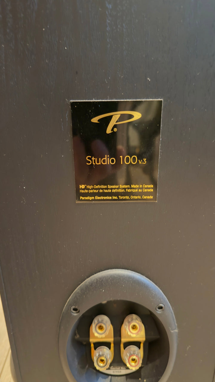 Paradigm Studio 100 v3 Full Range Speakers in Black VERY GOOD