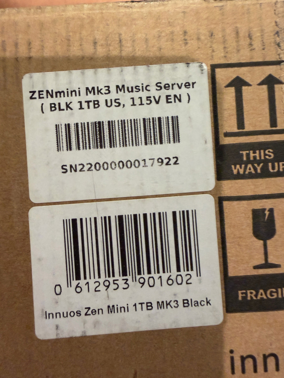 Innuos ZenMini Mk3 1TB with Box and Accessories in Black EXCELLENT