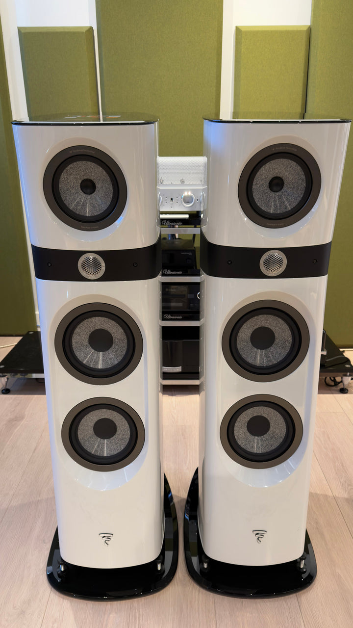Focal Sopra N3 Full Range Speakers in Gloss White with Grills EXCELLENT