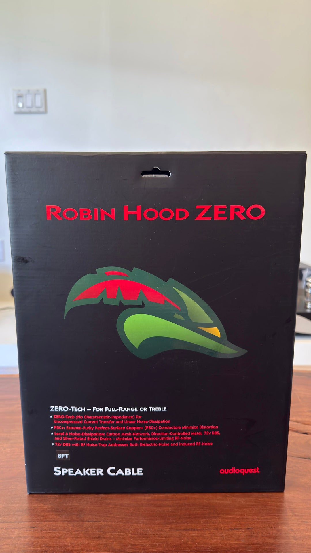 AudioQuest Robin Hood ZERO Speaker Cables 8ft / 2.5M EXCELLENT