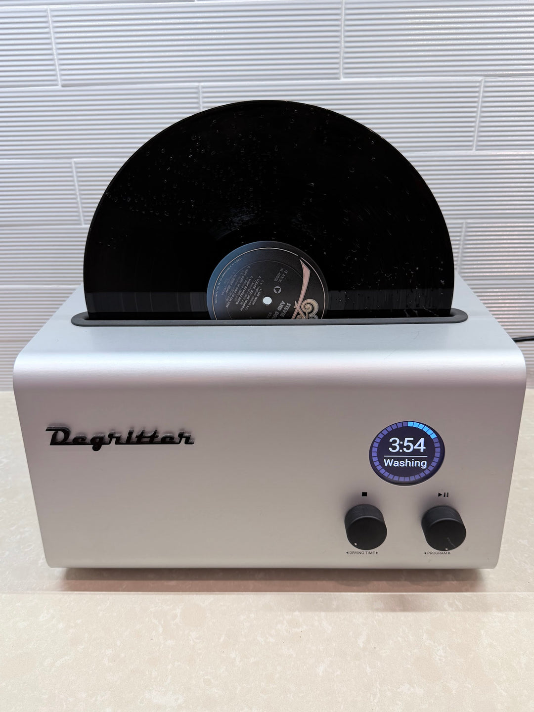 Degritter Mark I Ultrasonic Record LP Cleaner in Silver w Box EXCELLENT