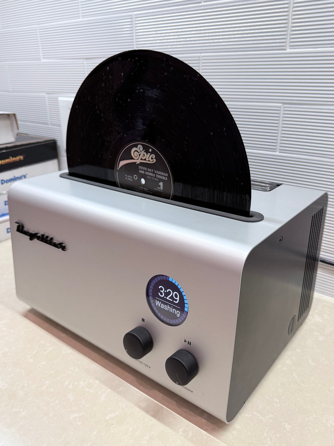 Degritter Mark I Ultrasonic Record LP Cleaner in Silver w Box EXCELLENT
