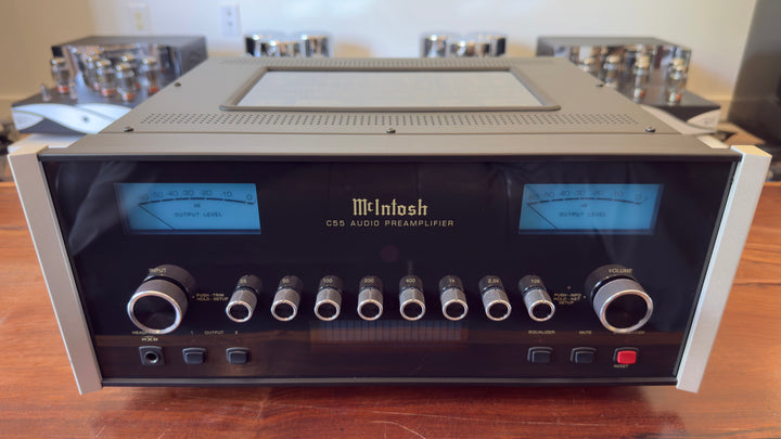 McIntosh C55 2-Channel Solid State Preamplifier with Box & Remote Serial ALG1254 EXCELLENT