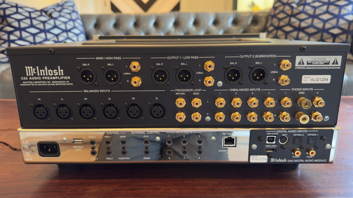 McIntosh C55 2-Channel Solid State Preamplifier with Box & Remote Serial ALG1254 EXCELLENT