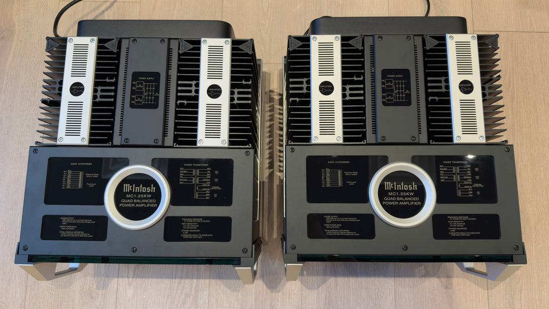 McIntosh MC1.25KW 1-Channel Solid State Amplifier Monoblock Pair with Boxes Serial AFW3406 & AFW3408 EXCELLENT