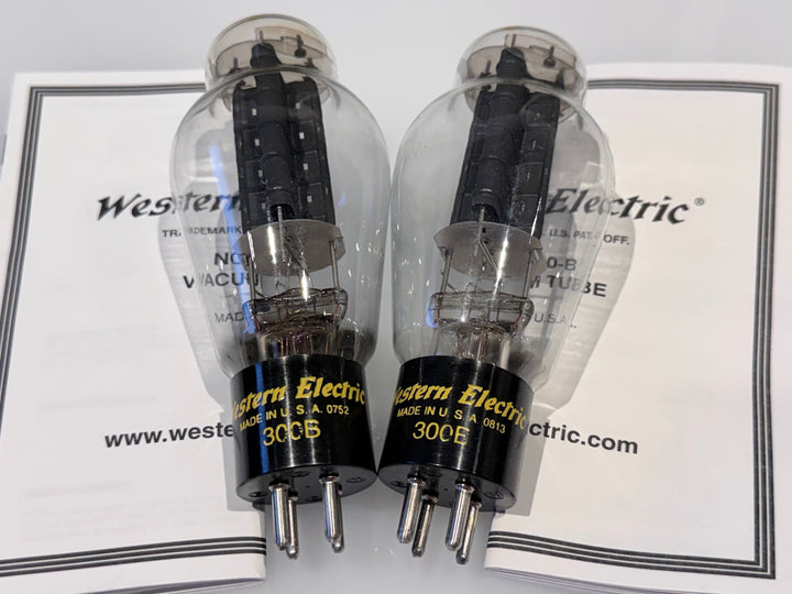 Western Electric 300B Vacuum Tubes NOS Matched Pair Tested Spec. 87/58 86/58 SN-0752/0813