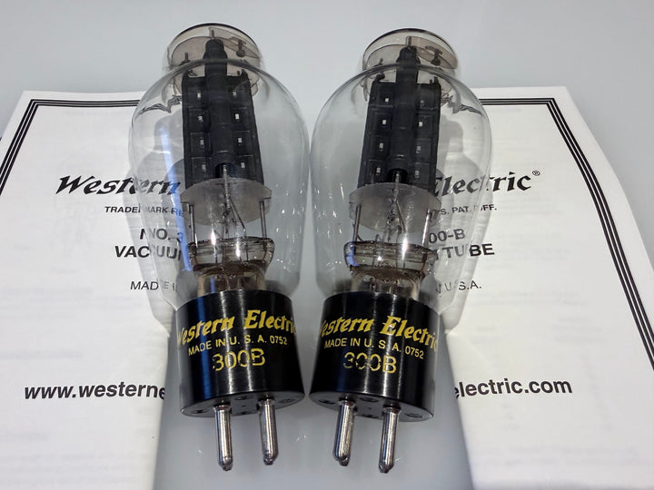 Western Electric 300B Vacuum Tubes Match Pair NOS Tested Spec 87/58 87/58 SN.0752 0752