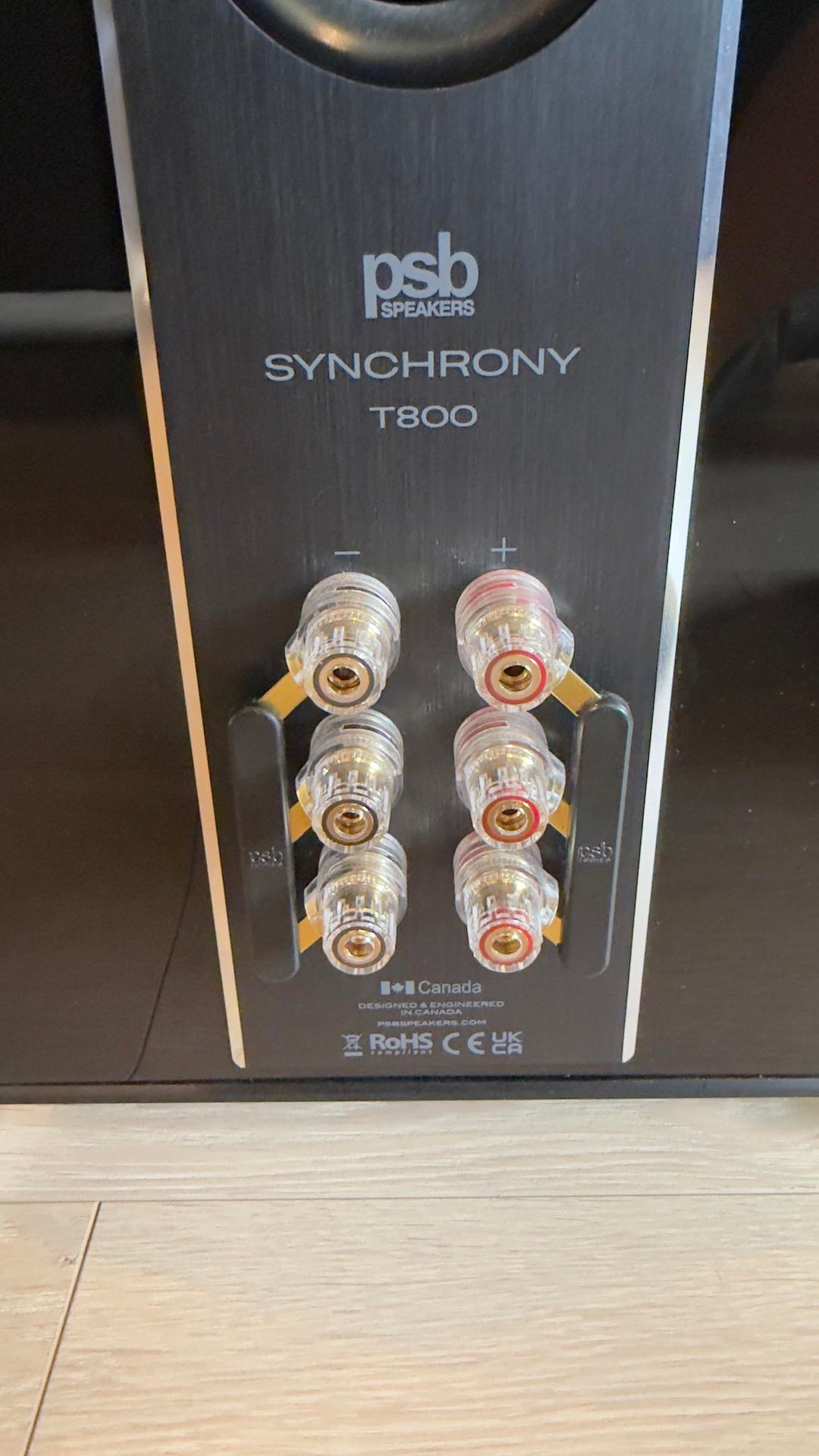 PSB Synchrony T800 Full Range Speakers in Gloss Black w Box EXCELLENT