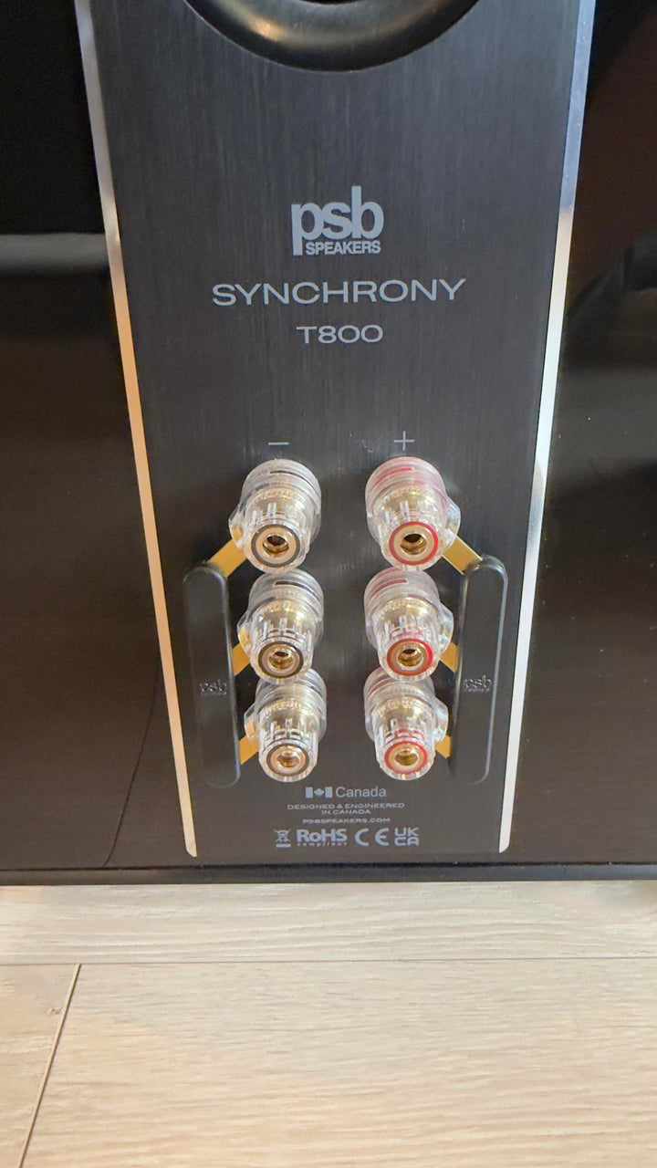 PSB Synchrony T800 Full Range Speakers in Gloss Black w Box EXCELLENT