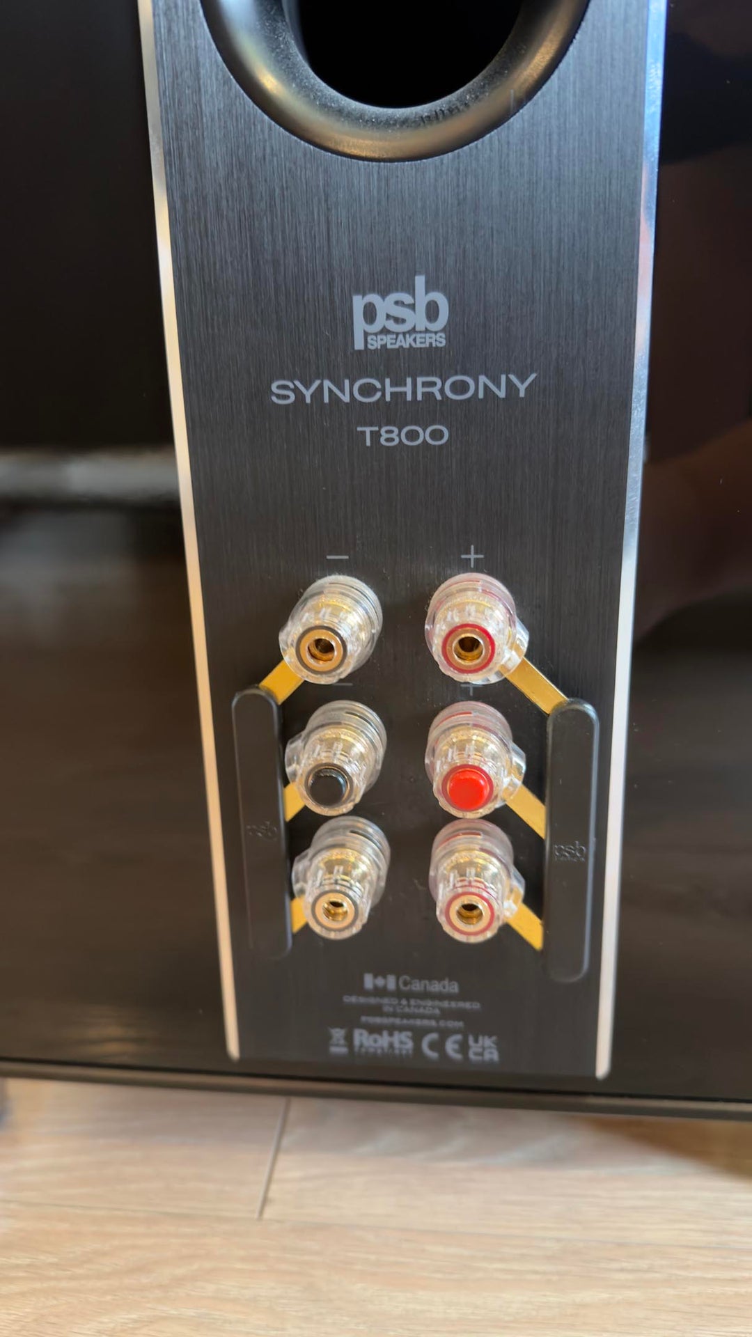 PSB Synchrony T800 Full Range Speakers in Gloss Black w Box EXCELLENT