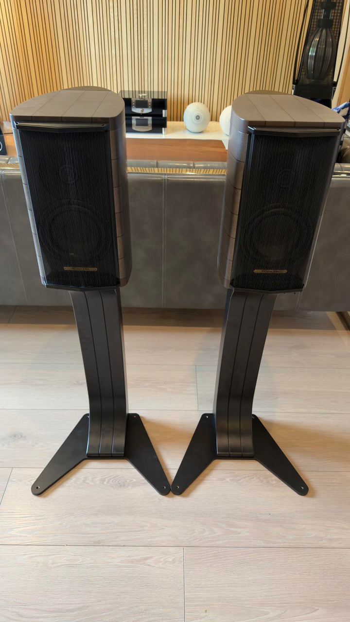 Sonus Faber Auditor M Bookshelf Speakers in Maple Graphite Gray w Stands & Box EXCELLENT