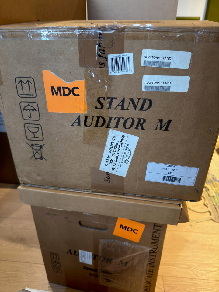 Sonus Faber Auditor M Bookshelf Speakers in Maple Graphite Gray w Stands & Box EXCELLENT