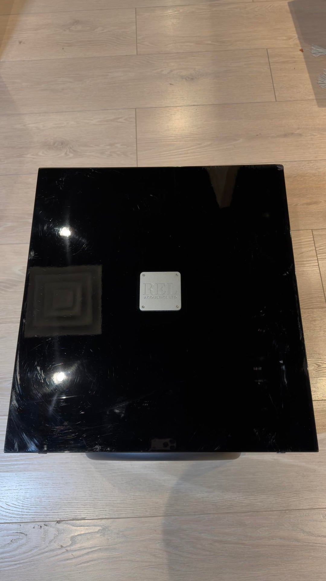 REL Acoustics S/812 Subwoofer w Box & Accessories in Gloss Black GOOD