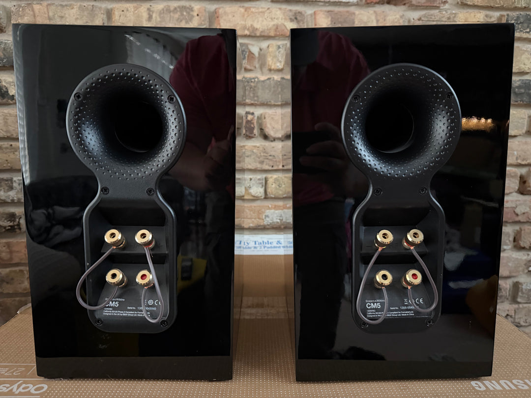 B&W Bowers & Wilkins CM5 MkI Bookshelf Speakers in Gloss Black EXCELLENT