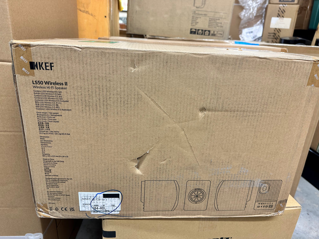 KEF LS50 Wireless II 2 Hi-Fi Powered Speaker Pair in Carbon Black NEW