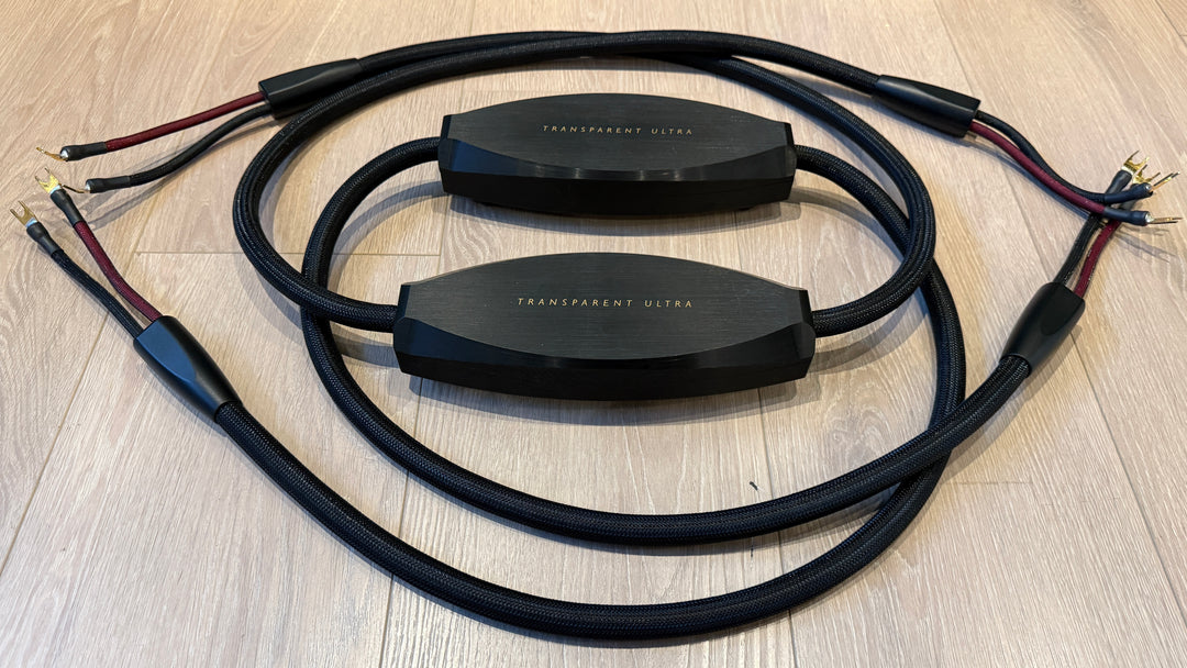 Transparent Audio Ultra Speaker Cables with Spade Connectors 2.5M