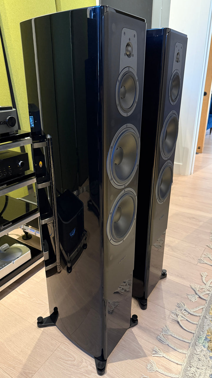 Dynaudio Contour 60 Full Range Speakers in Gloss Black with Crates EXCELLENT