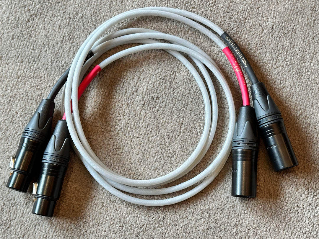 Nordost White Lightning XLR 1M Interconnect Cable Pair EXCELLENT