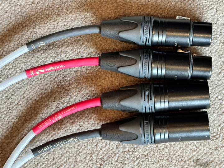 Nordost White Lightning XLR 1M Interconnect Cable Pair EXCELLENT