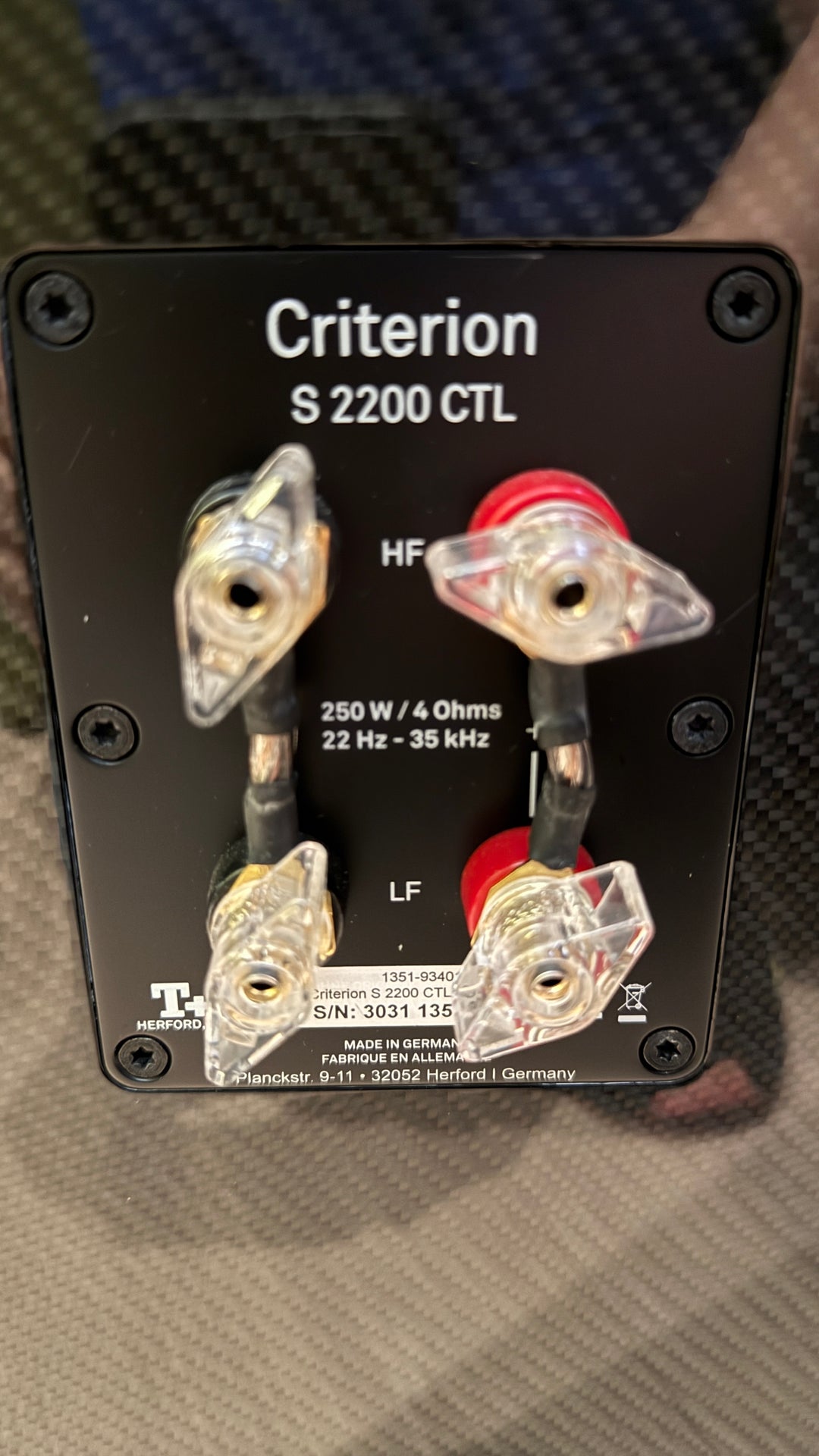 T+A Criterion S 2200 CTL Carbon Finished Full Range Speaker Pair 3 Way Floor Standing EXCELLENT