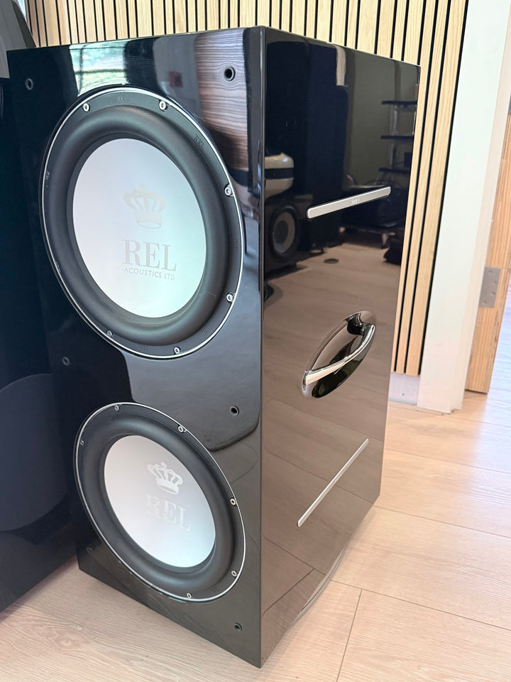 REL Acoustics 212/SX Subwoofer in Gloss Black w Box VERY GOOD
