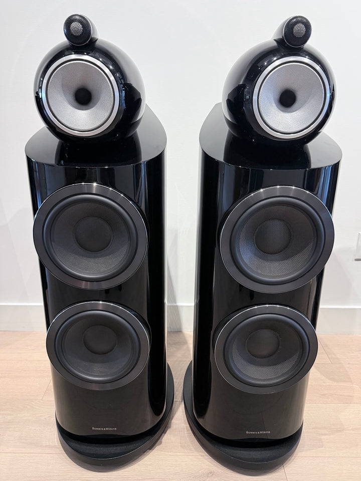 B&W Bowers & Wilkins 800D3 Full-Range Speakers in Gloss Black w Boxes EXCELLENT
