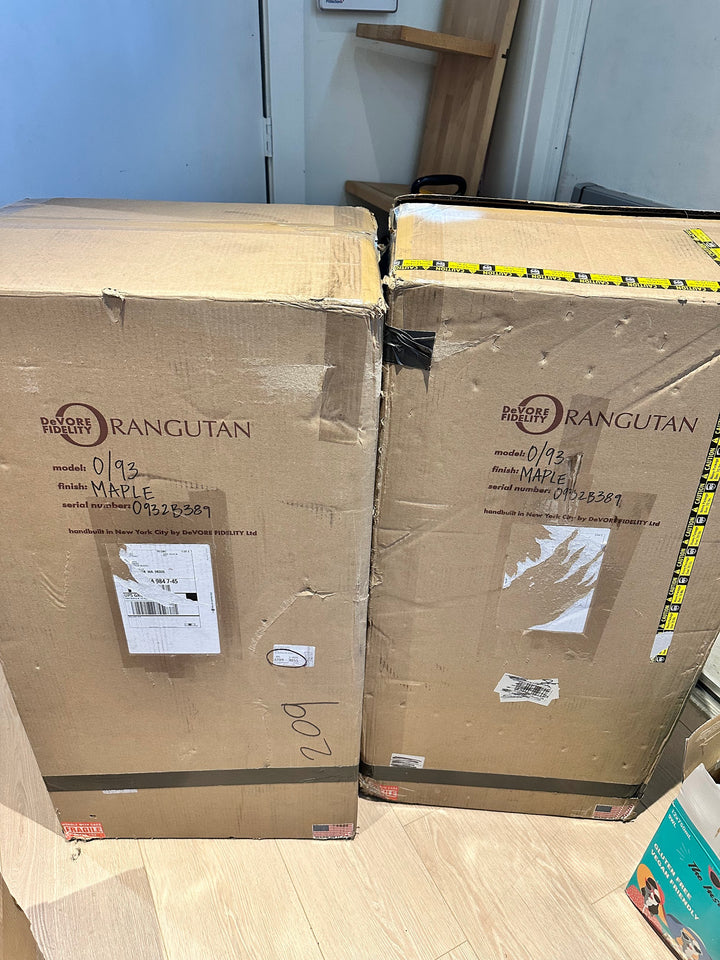 DeVore Fidelity Orangutan 0/93 Full-Range Speakers in Maple w Box EXCELLENT