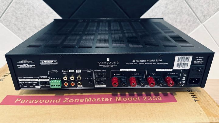 Parasound ZoneMaster 2350 Universal 2 Channel Amplifier with Sub Crossover Customer Trade-In EXCELLENT