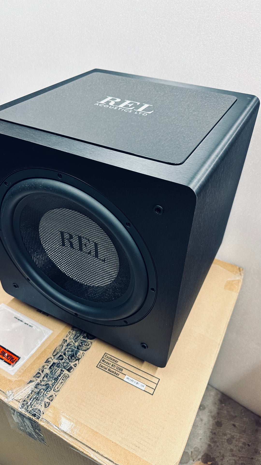 REL Acoustics HT/1205 HT1205 HT-1205 MKI Black Subwoofer for Home Theater EXCELLENT Serial 0918