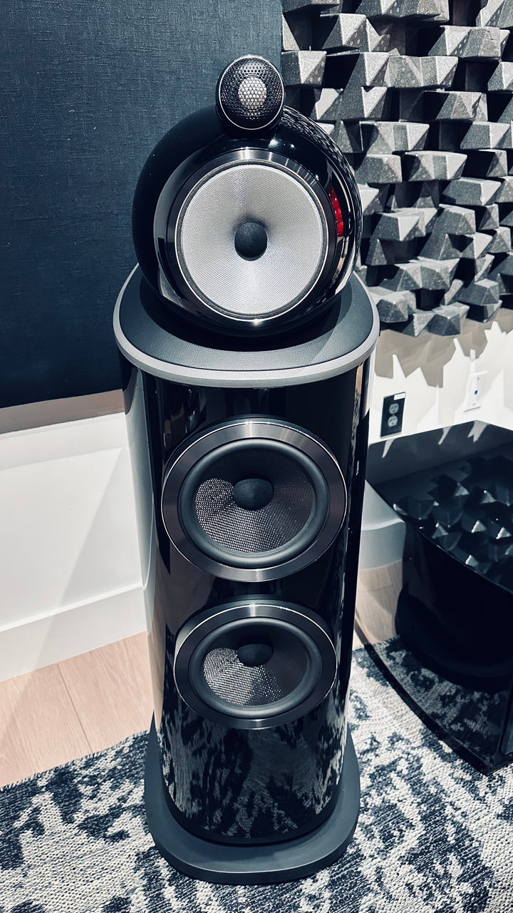 B&W Bowers & Wilkins 802 D4 802D4 Gloss Black Full Range Speakers EXCELLENT