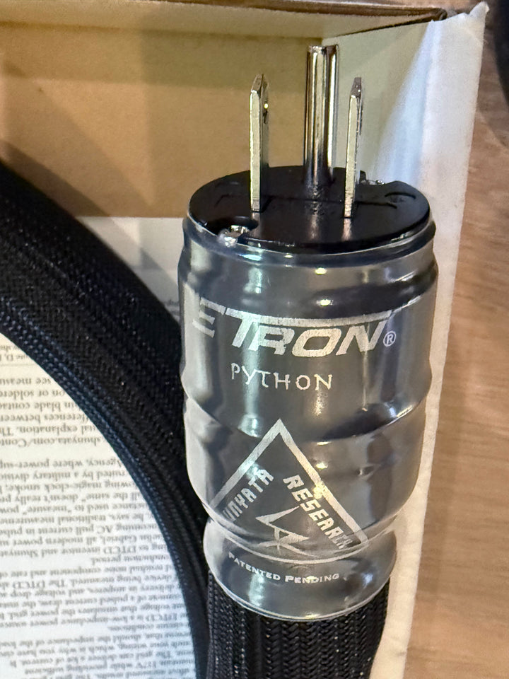 Shunyata Research E-Tron Python Serial 8748 1.75M C15 Power Cord Cable MINT