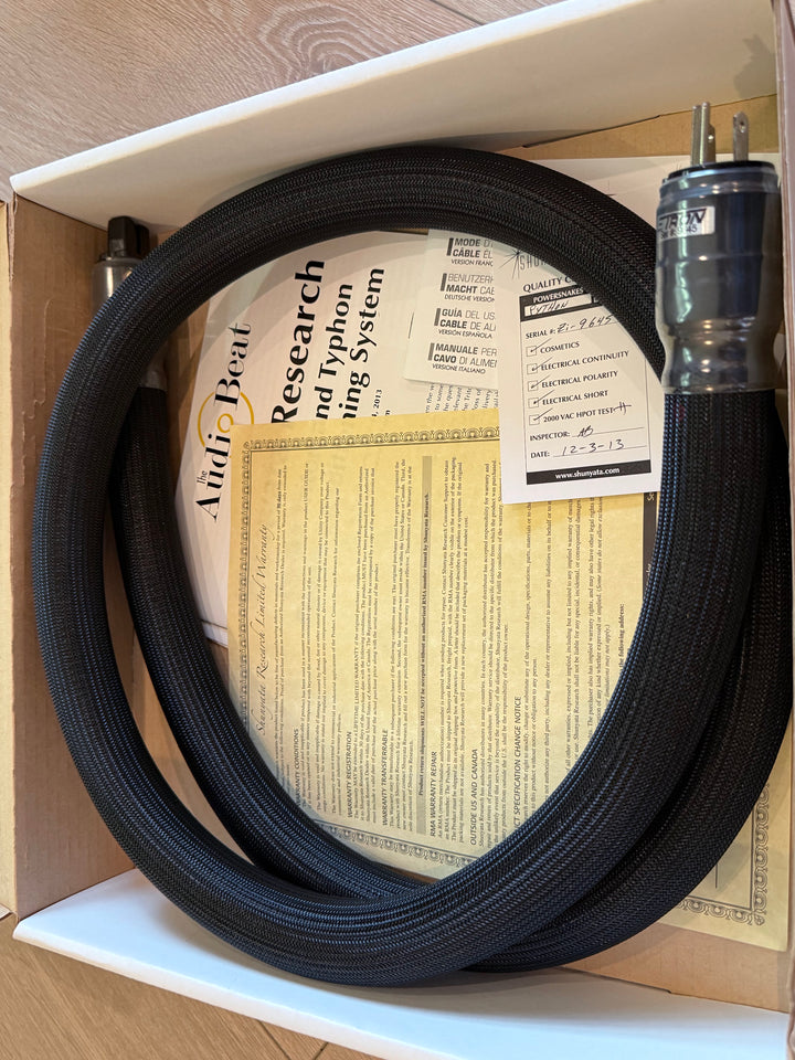 Shunyata Research E-Tron Python Serial 9645 1.75M C15 Power Cord Cable MINT