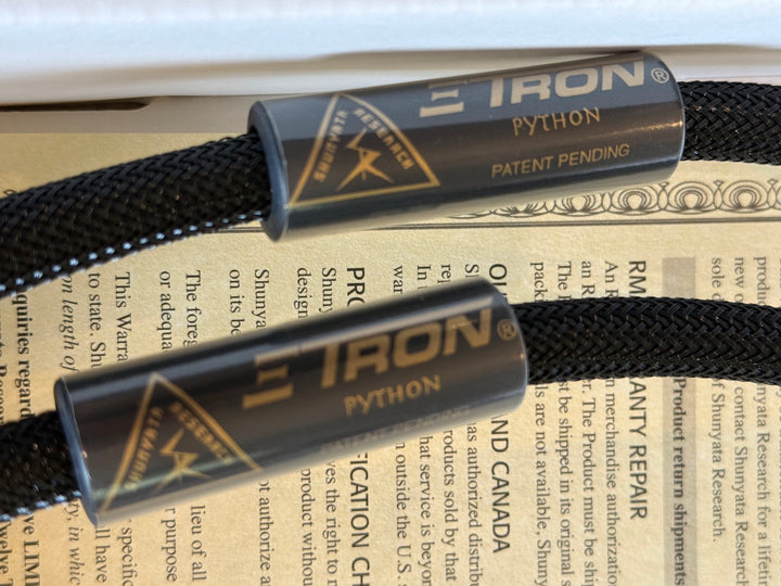 Shuynata Research E-tron Python XLR 1M Interconnect Cables Pair Serial 5755 & 5756 MINT