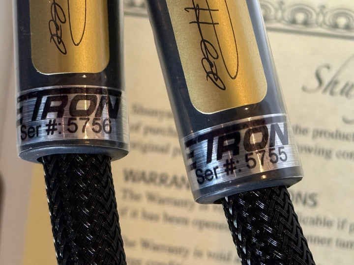Shuynata Research E-tron Python XLR 1M Interconnect Cables Pair Serial 5755 & 5756 MINT