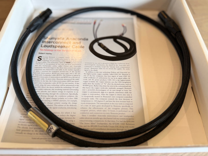 Shunyata Research E-tron Python AES Digital Single Cable 1.5M Serial 12514 MINT