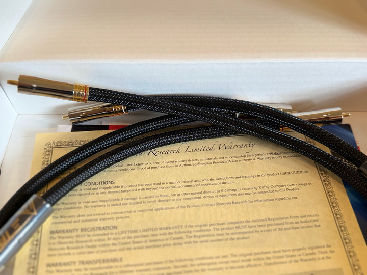 Shunyata Research E-tron Python RCA Interconnects 1M Serial 12802 & 12803 MINT