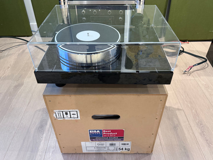 Pro-Ject X-Tension-12 Turntable Vinyl Record Player with Acrylic Cover & Evolution Tonearm in Piano Black Gloss GOOD